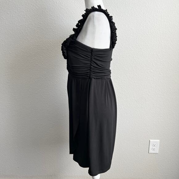 Enfocus Studio Cocktail Dress Women's 14 One Shoulder Black Draped Formal Party - Picture 4 of 7